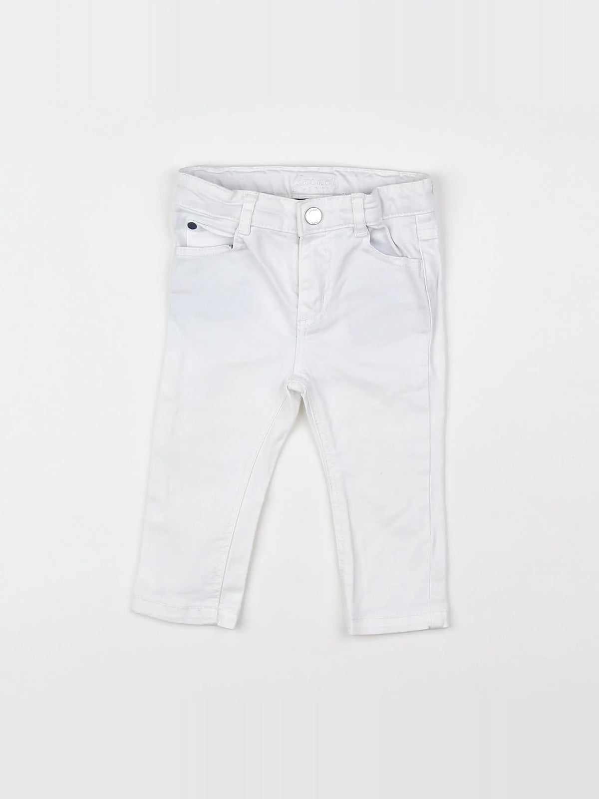 Jacadi - jean blanc - 12 mois