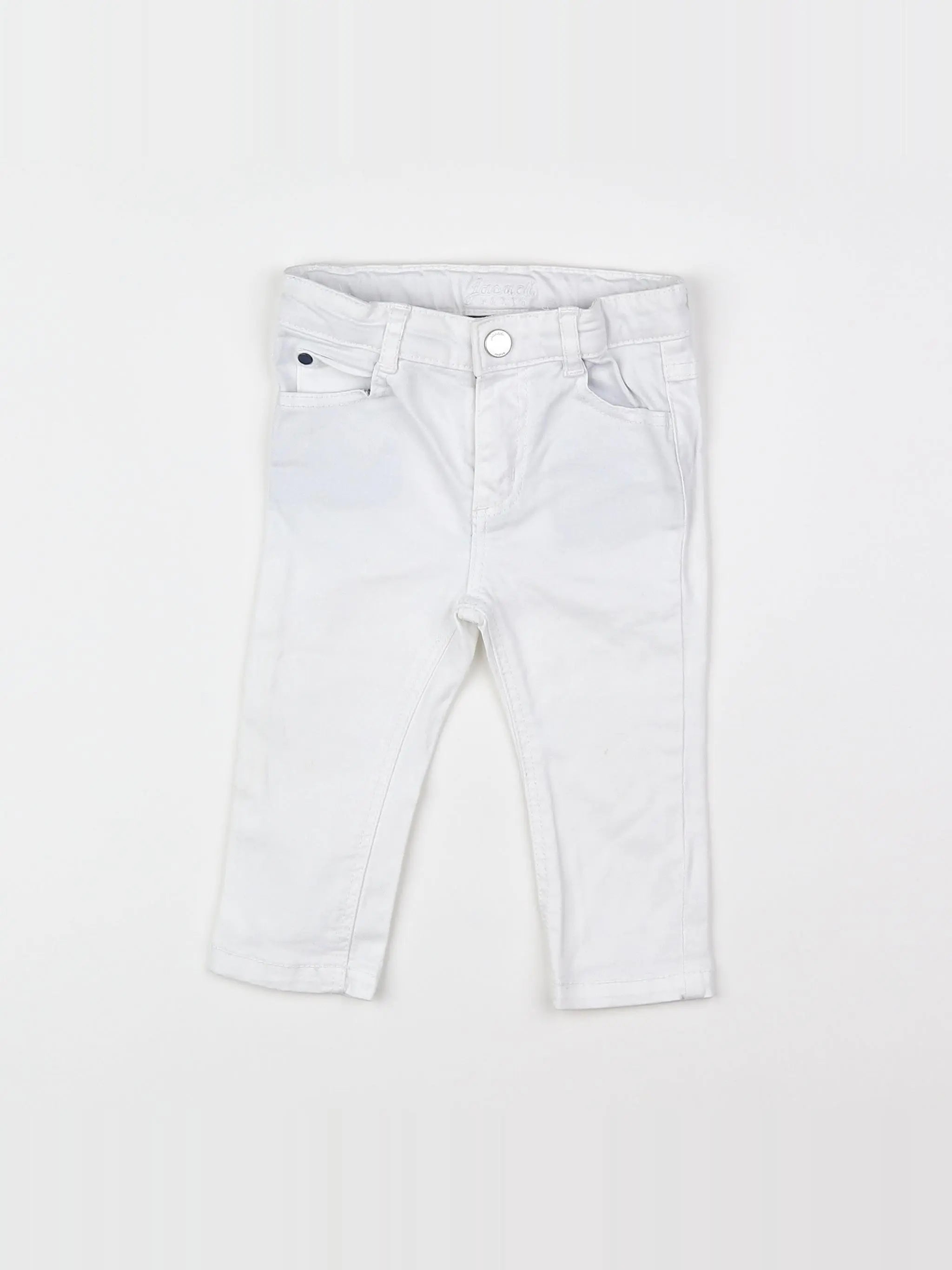 Jacadi - jean blanc - 12 mois