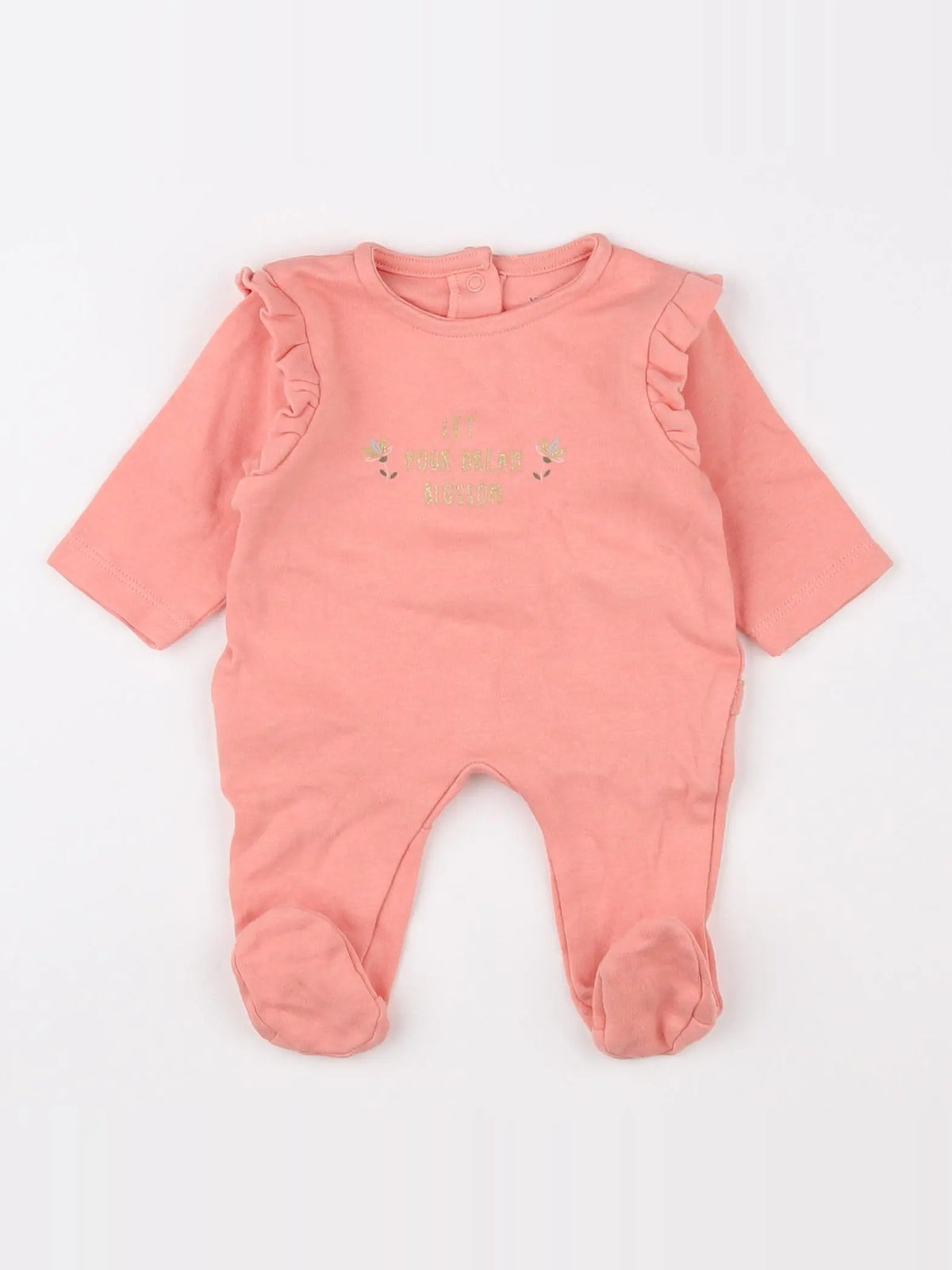 Vertbaudet - pyjama coton rose - 0 mois
