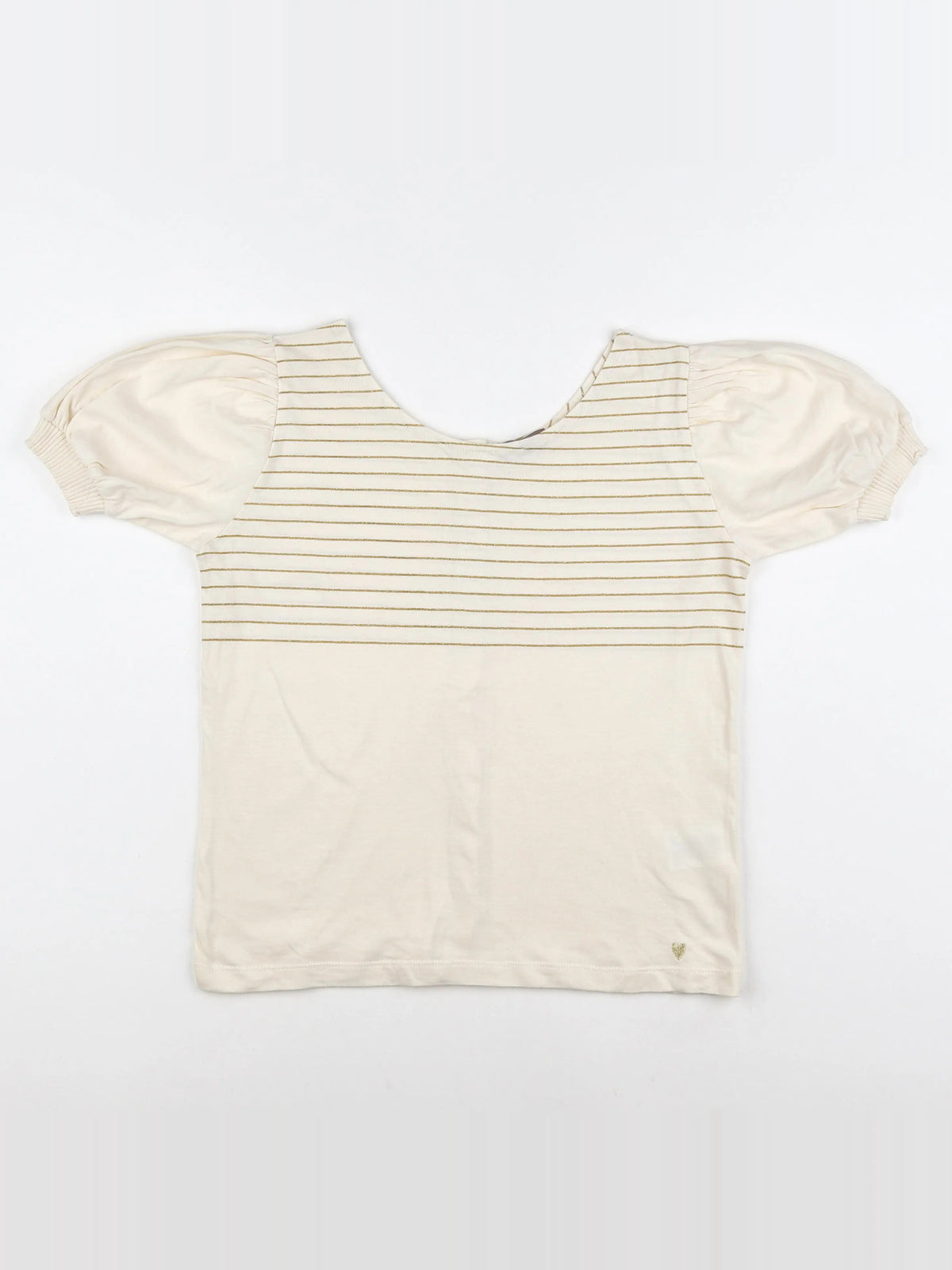 Emile et Ida - tee-shirt blanc, or - 12 ans