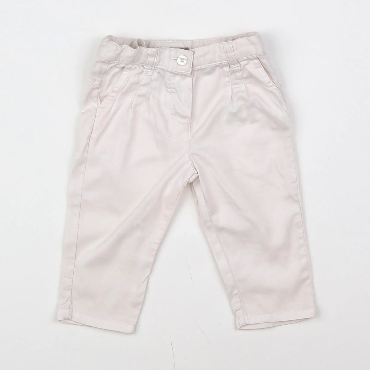Vertbaudet - pantalon blanc - 6 mois