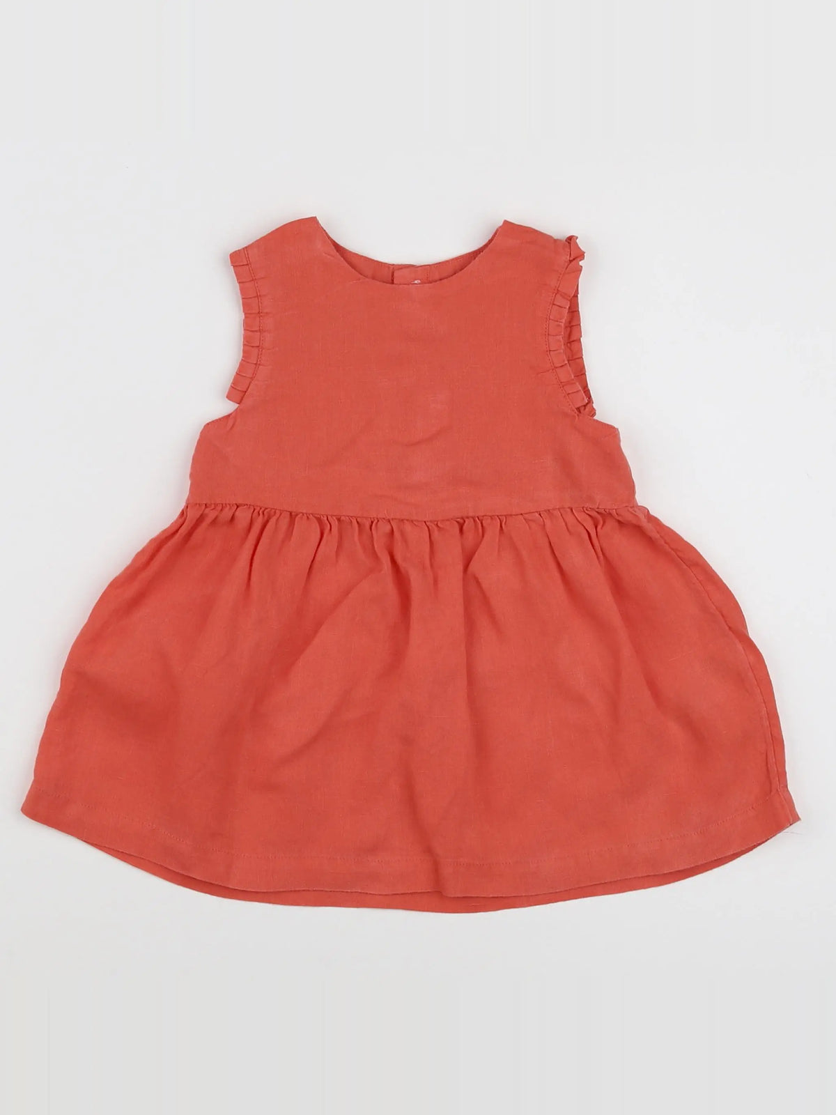 Petit Bateau - robe orange - 12 mois