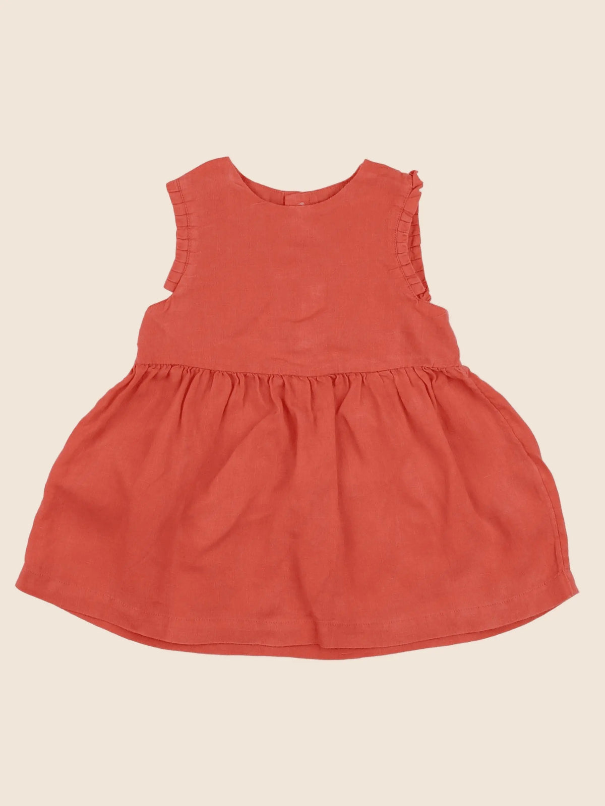 Petit Bateau - robe orange - 12 mois