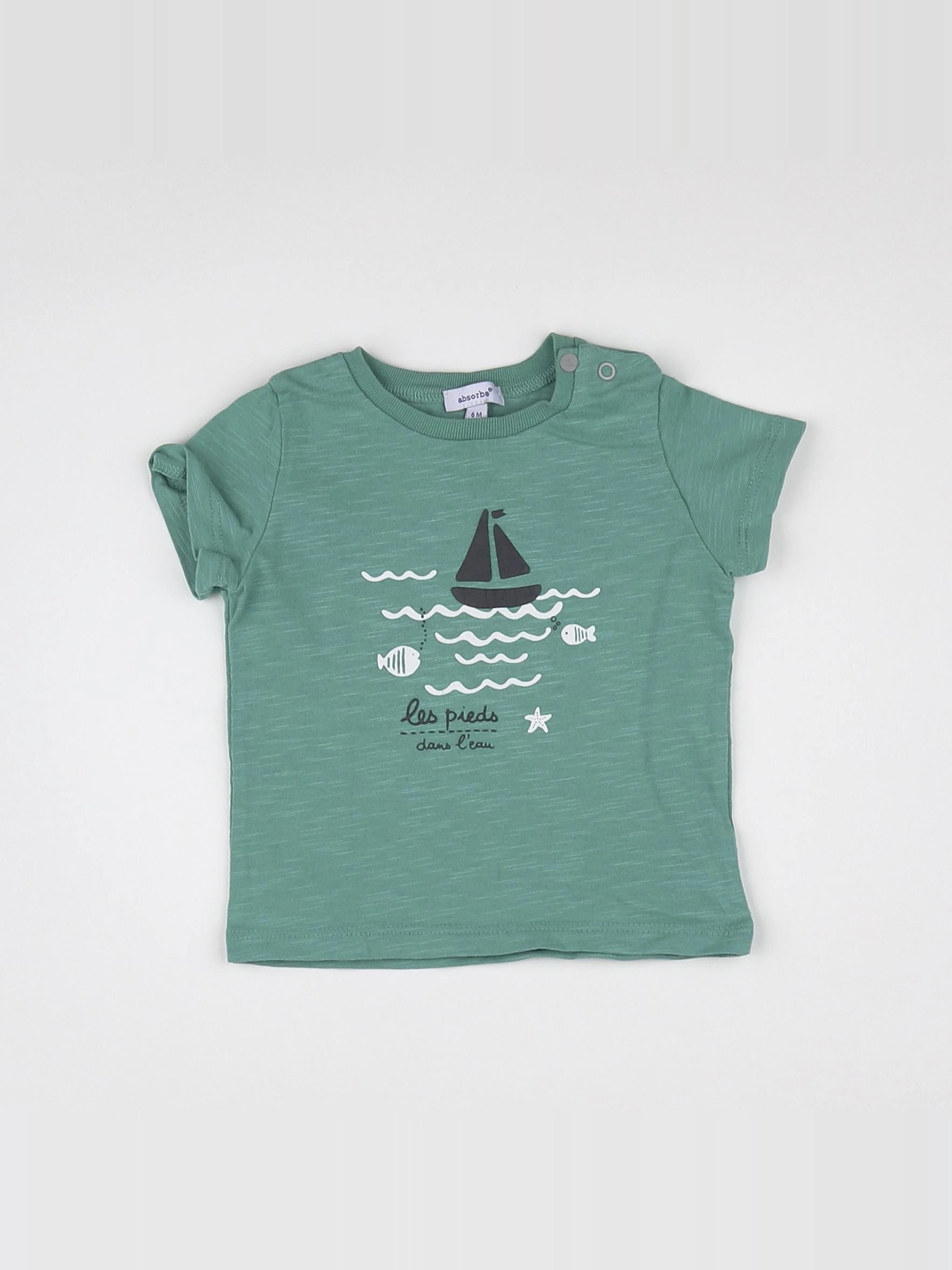 Absorba - tee-shirt vert - 6 mois
