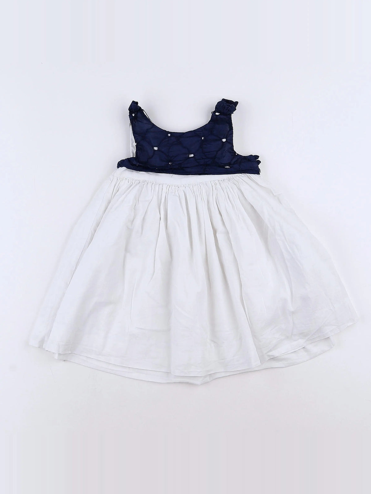 Jacadi - robe blanc, bleu - 18 mois
