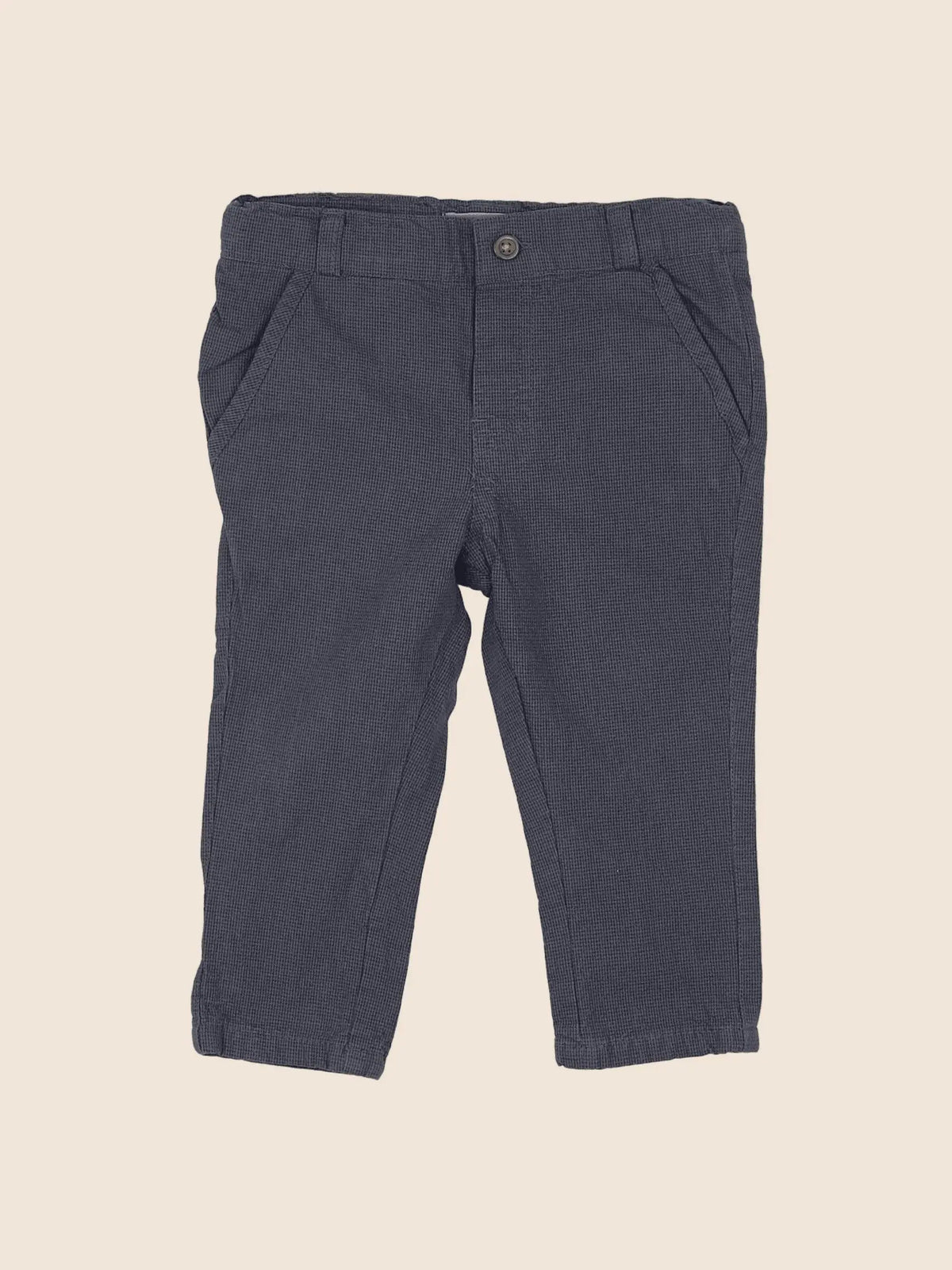 Vertbaudet - pantalon bleu - 12 mois