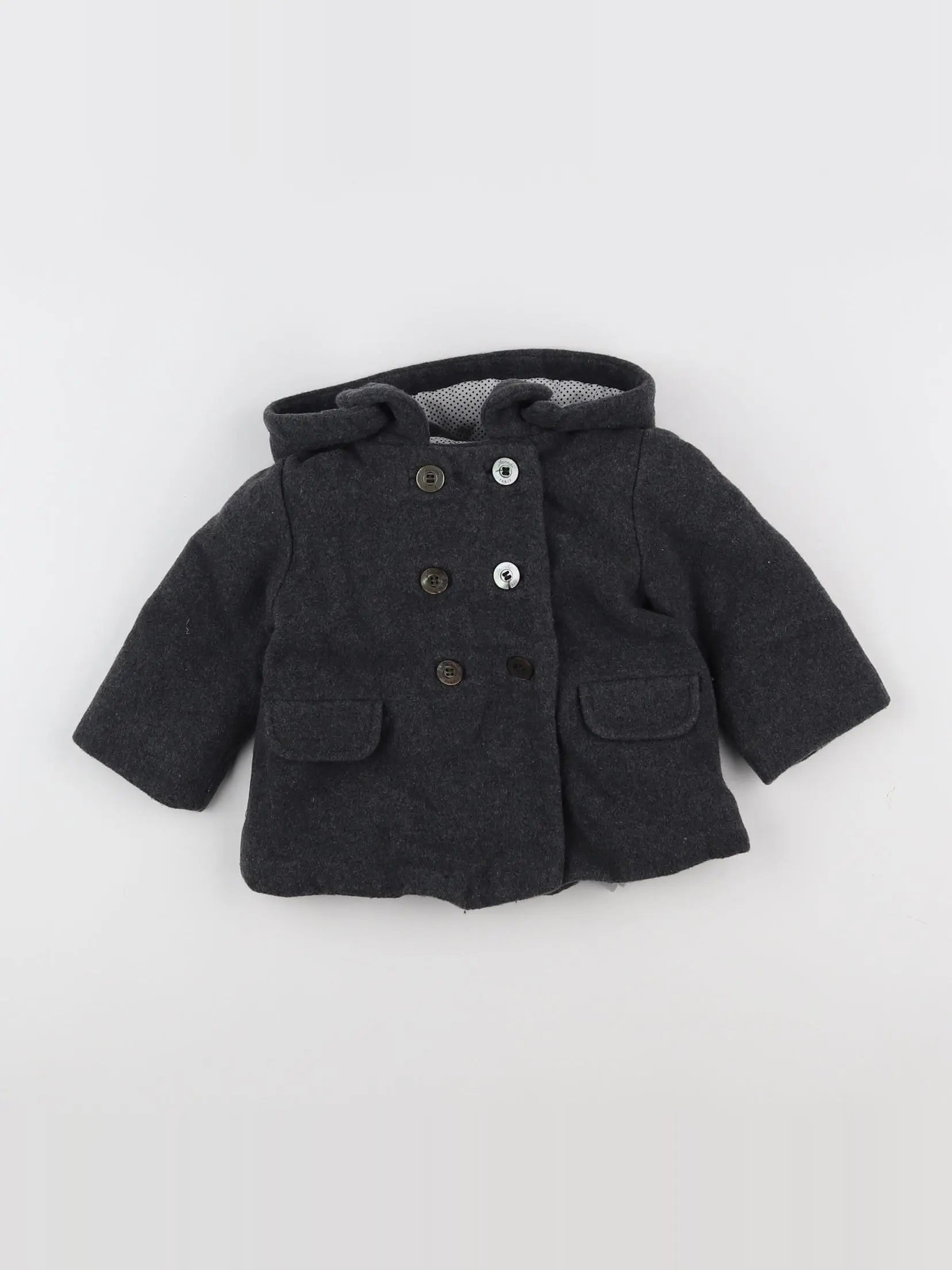 Jacadi - manteau gris - 12 mois