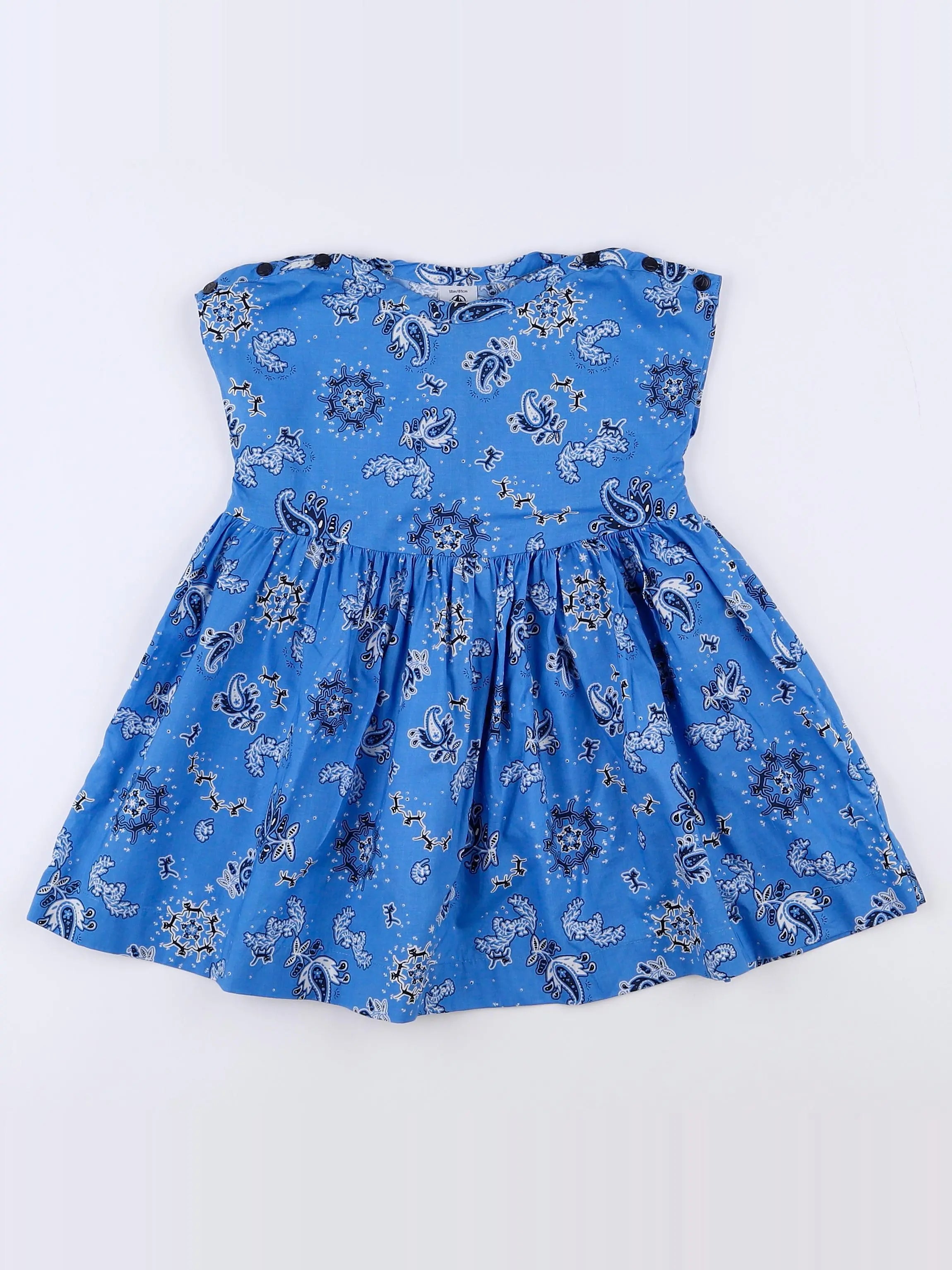 Petit Bateau - robe bleu - 18 mois