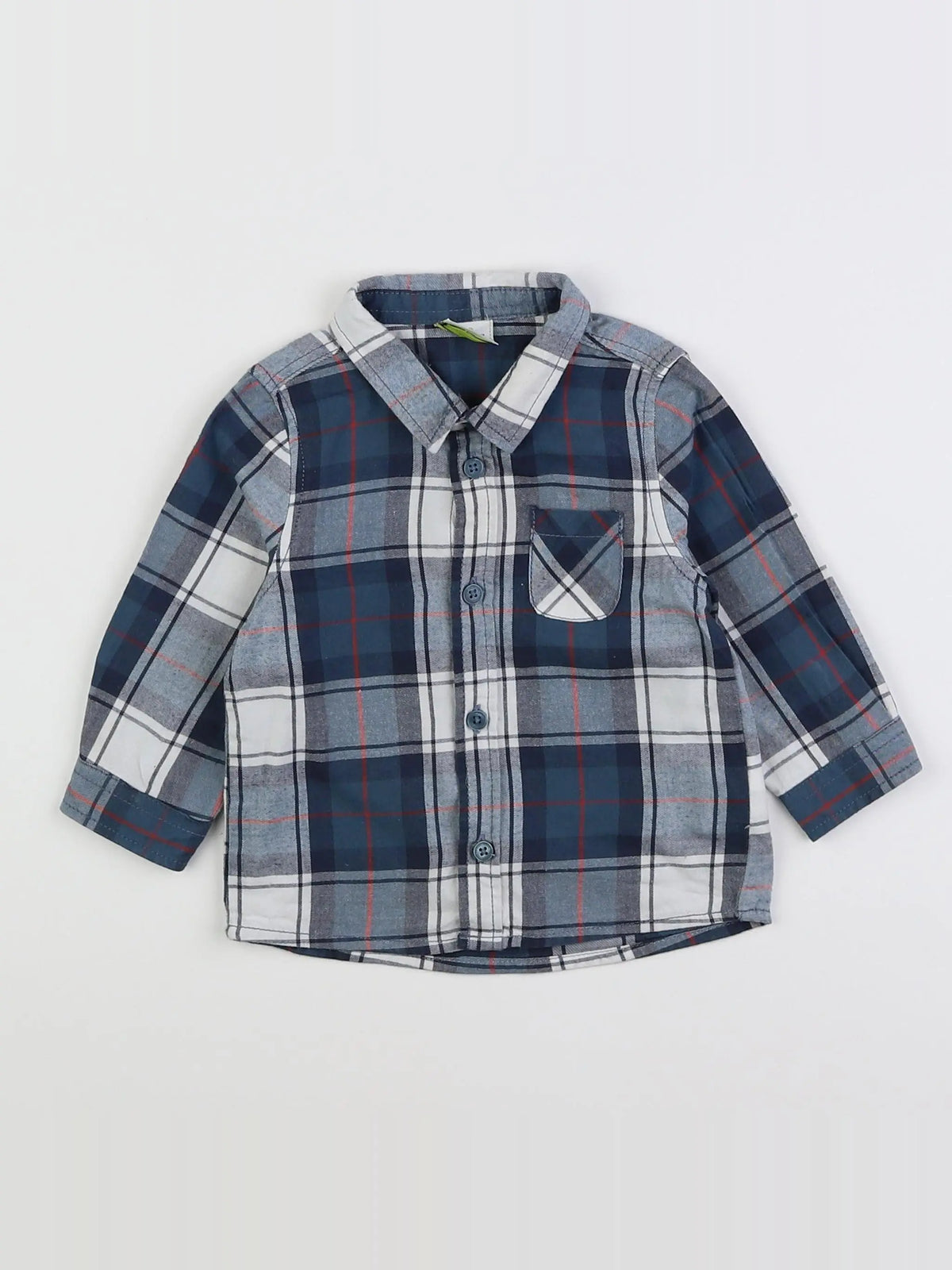 Tape à l'oeil - chemise bleu, blanc - 6 mois