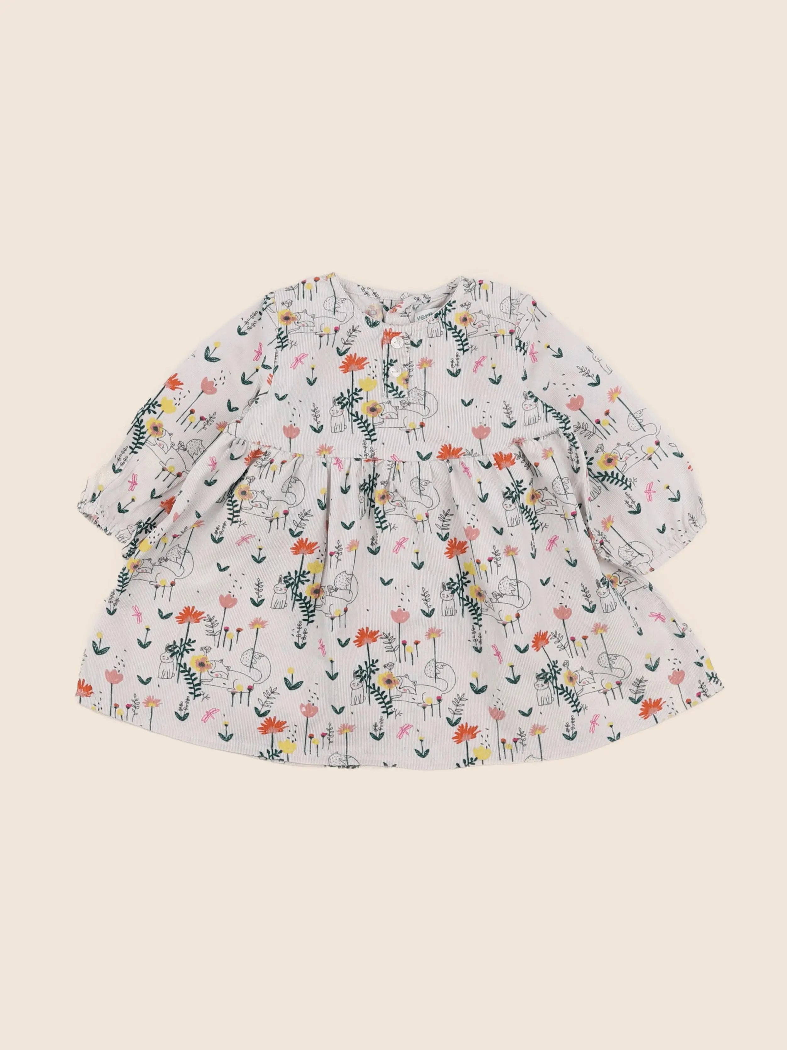 Vertbaudet - robe beige - 12 mois