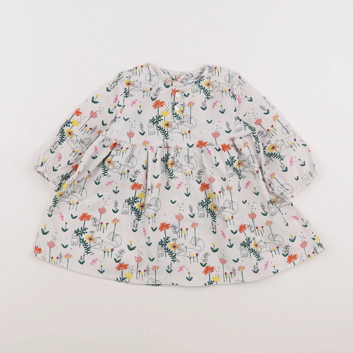 Vertbaudet - robe beige - 12 mois