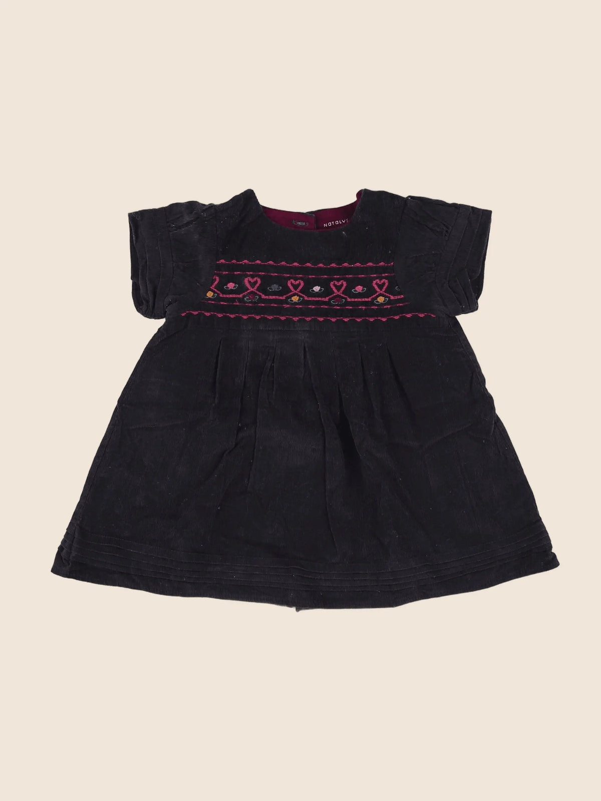 Natalys - robe taupe, multicolore - 9 mois