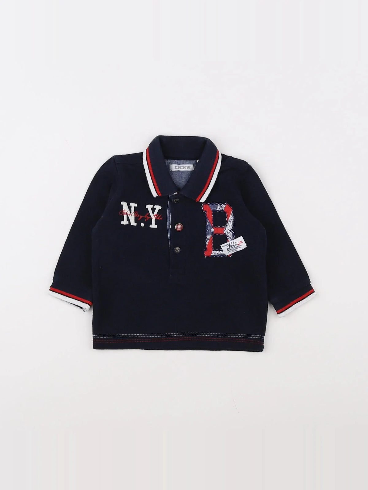 IKKS - polo bleu - 3 mois