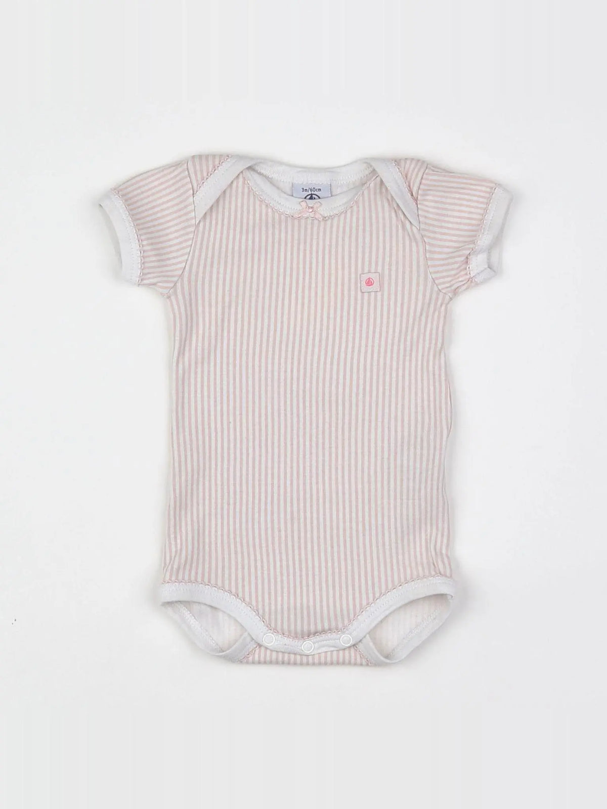 Petit Bateau - body rose - 3 mois