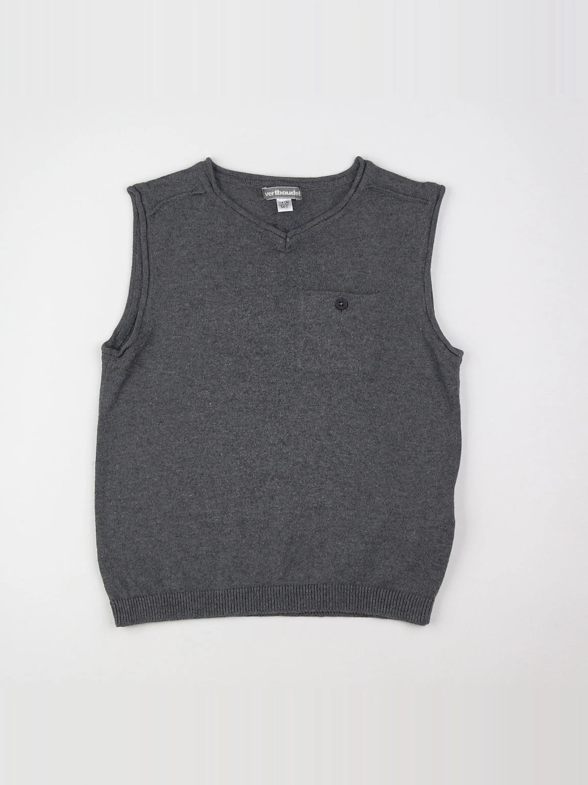 Vertbaudet - pull gris - 6 ans
