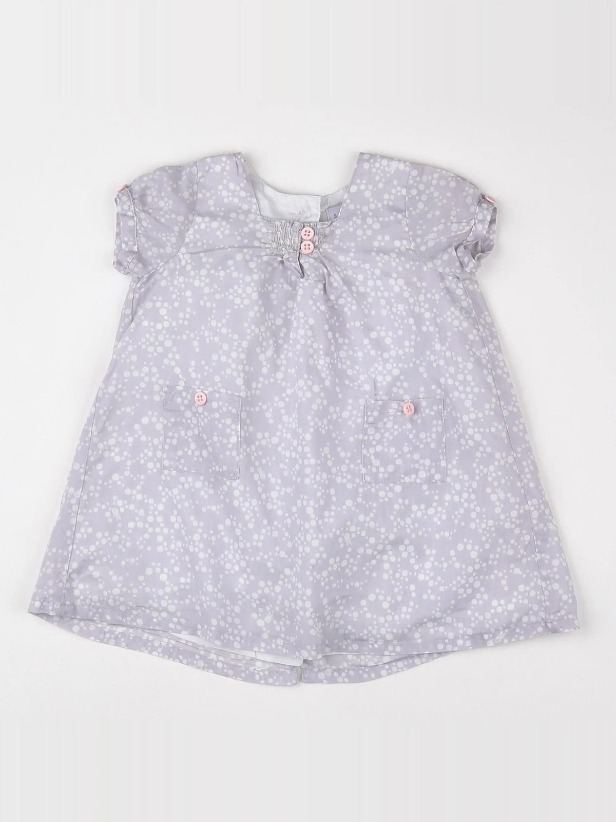 Petit Bateau - robe gris - 6 mois