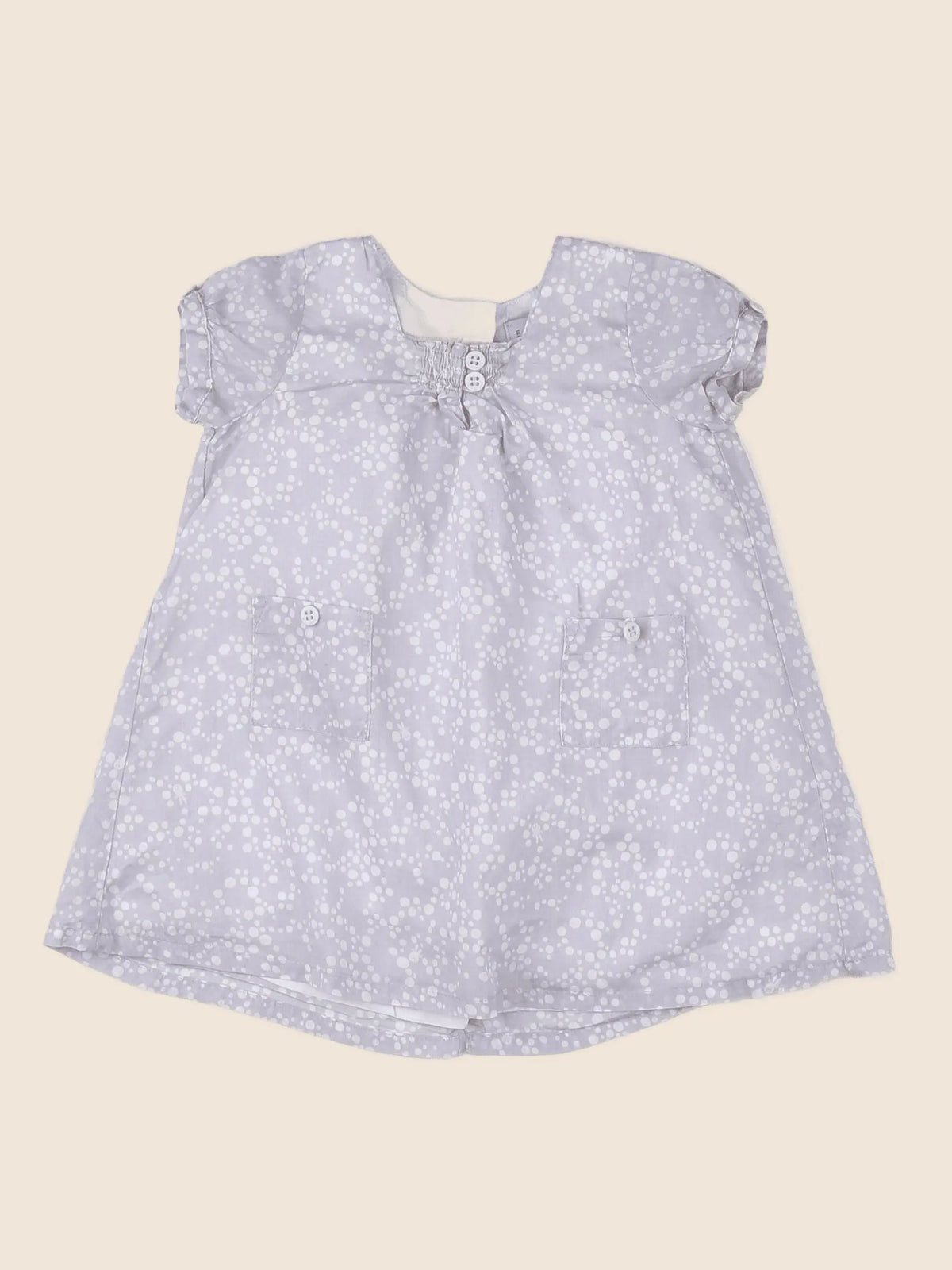 Petit Bateau - robe gris - 6 mois