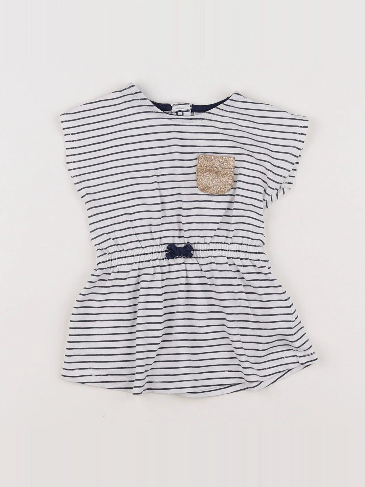 Tape à l'oeil - robe bleu, blanc - 6 mois