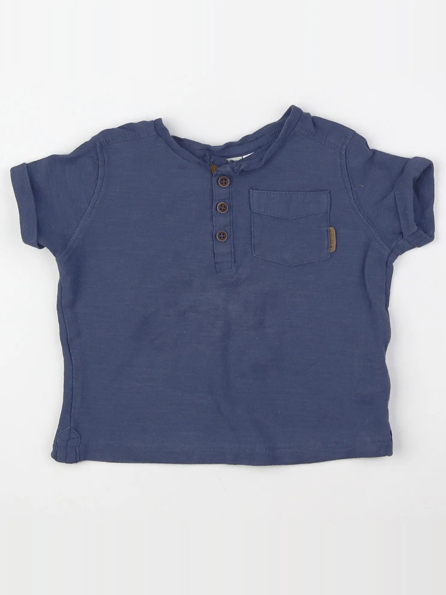 Zara - tee-shirt bleu - 6/9 mois