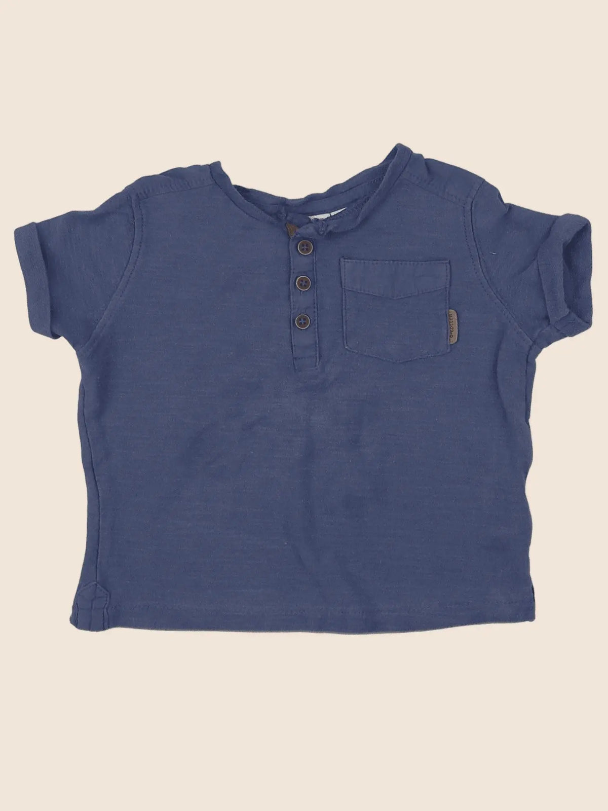 Zara - tee-shirt bleu - 6/9 mois