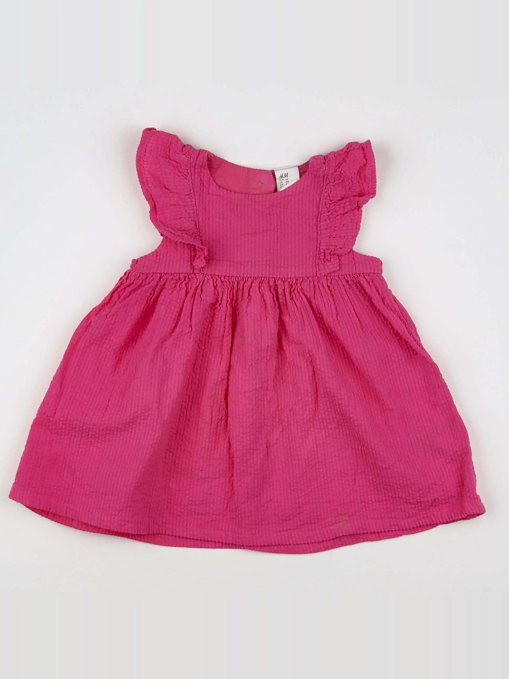 H&M - robe rose - 4/6 mois