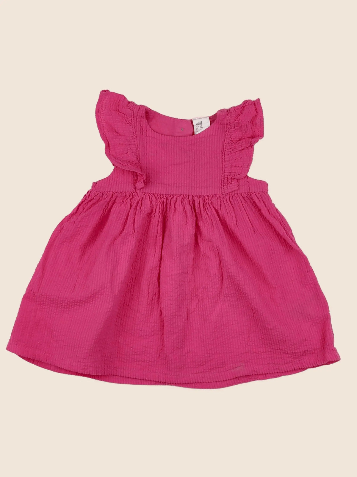 H&M - robe rose - 4/6 mois