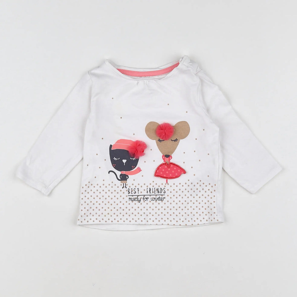Vertbaudet - tee-shirt blanc - 6 mois