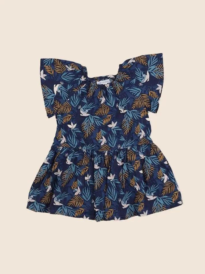 Vertbaudet - robe bleu - 18 mois