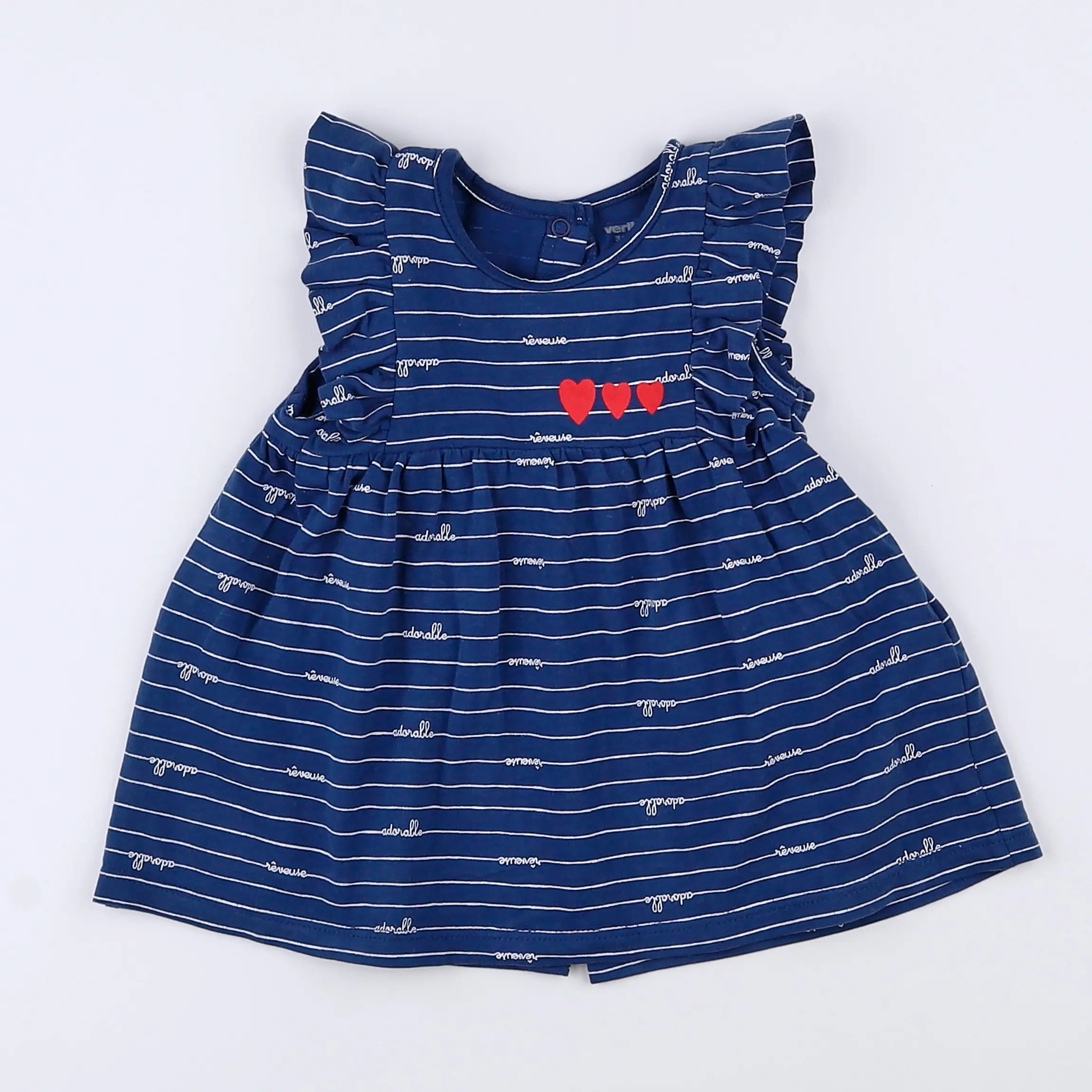Vertbaudet - robe bleu - 3 mois