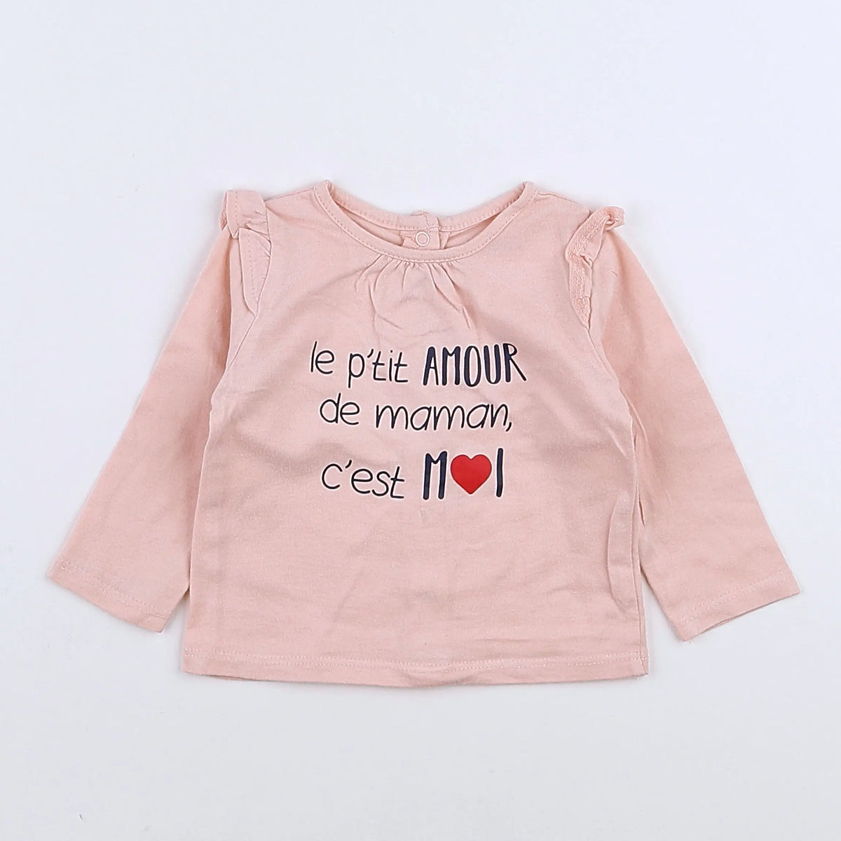 Vertbaudet - tee-shirt rose - 3 mois