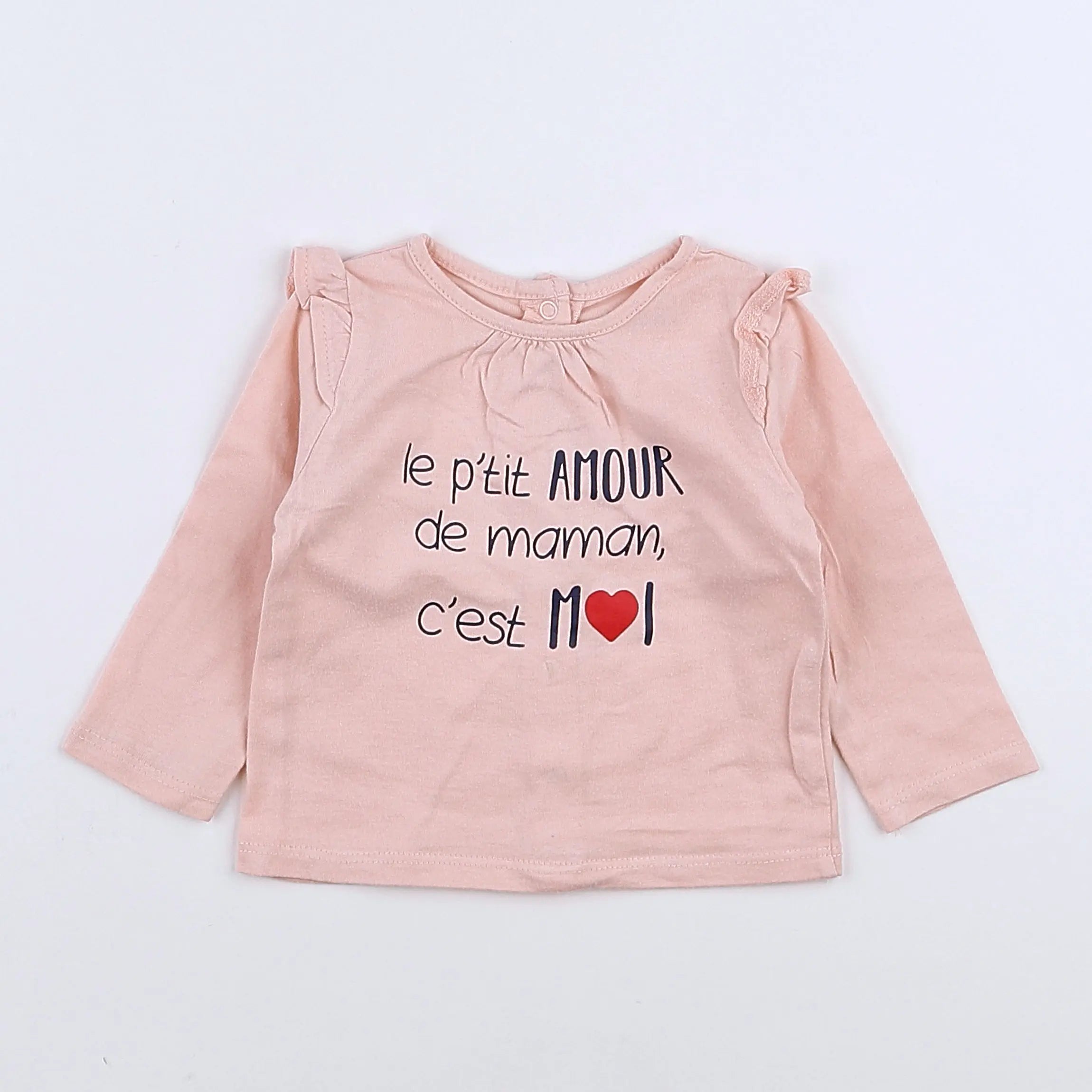 Vertbaudet - tee-shirt rose - 3 mois