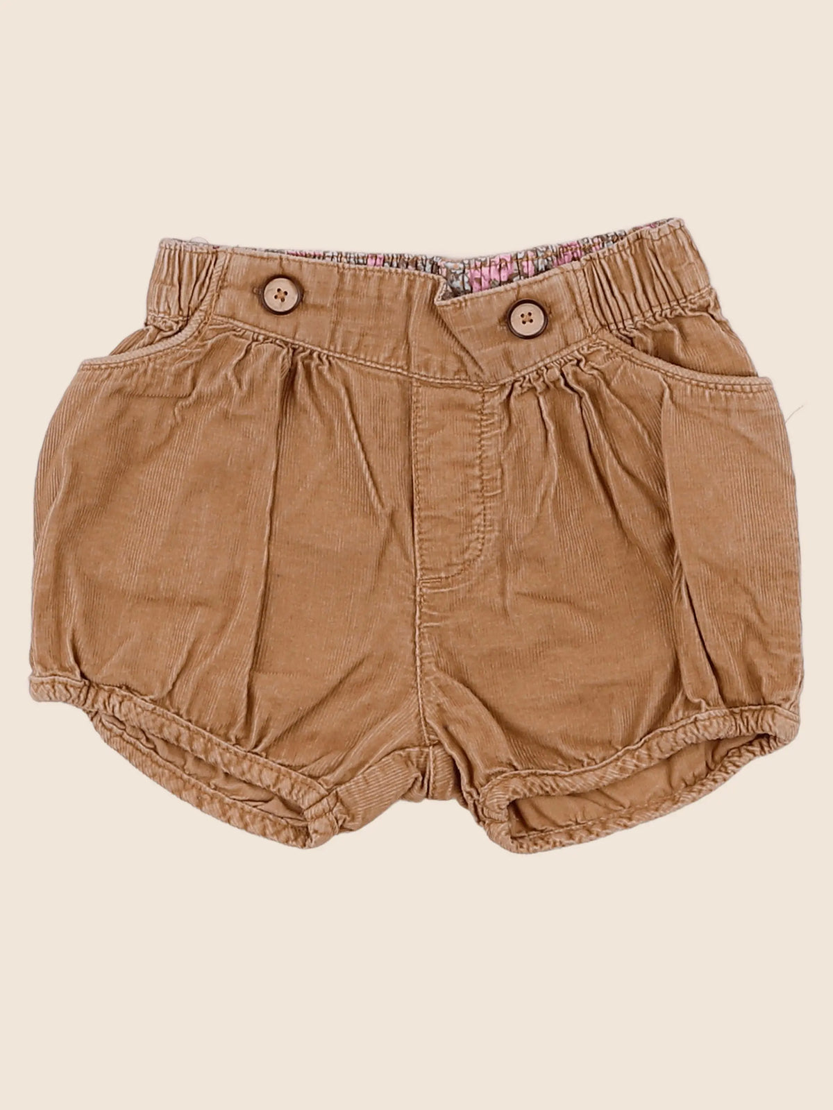 H&M - short marron - 9/12 mois